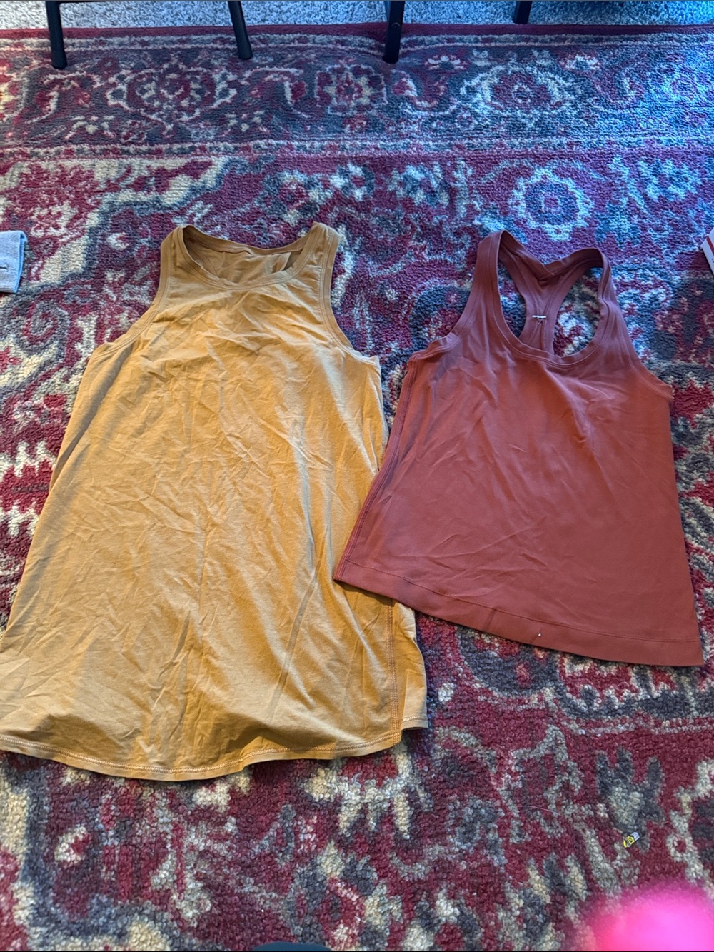 lululemon athletica Tank Tops in Mustard Yellow and Rust